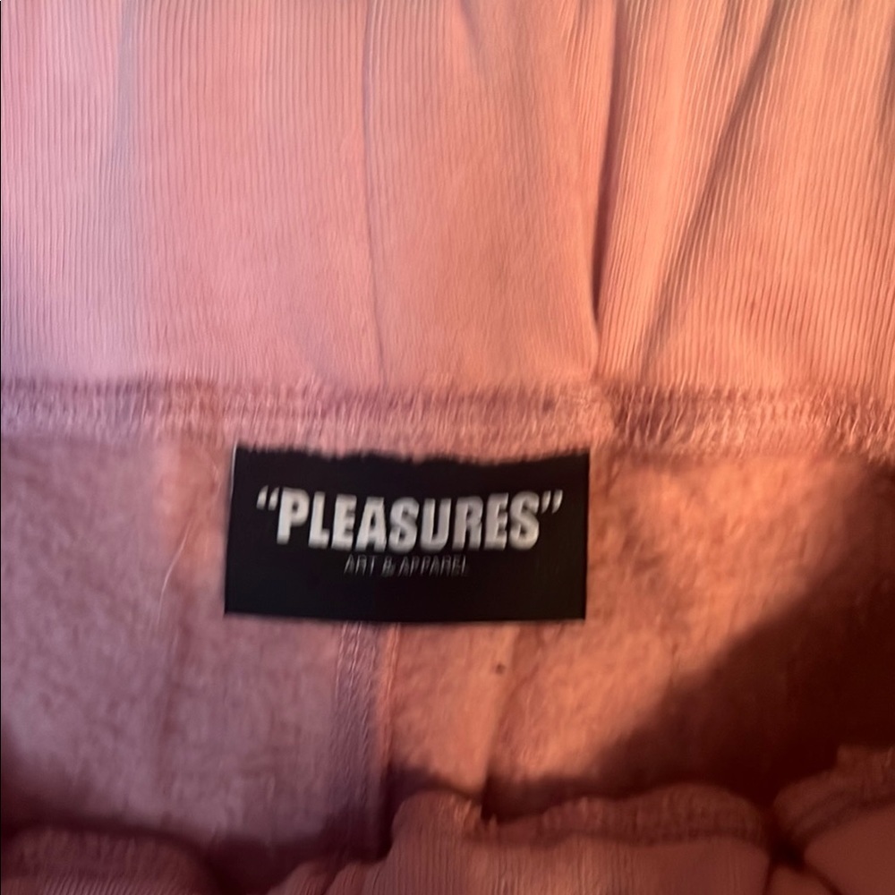 Pleasures Dusty Rose Jogger Sweatpants with Tapered Cuffs - Picture 2 of 10